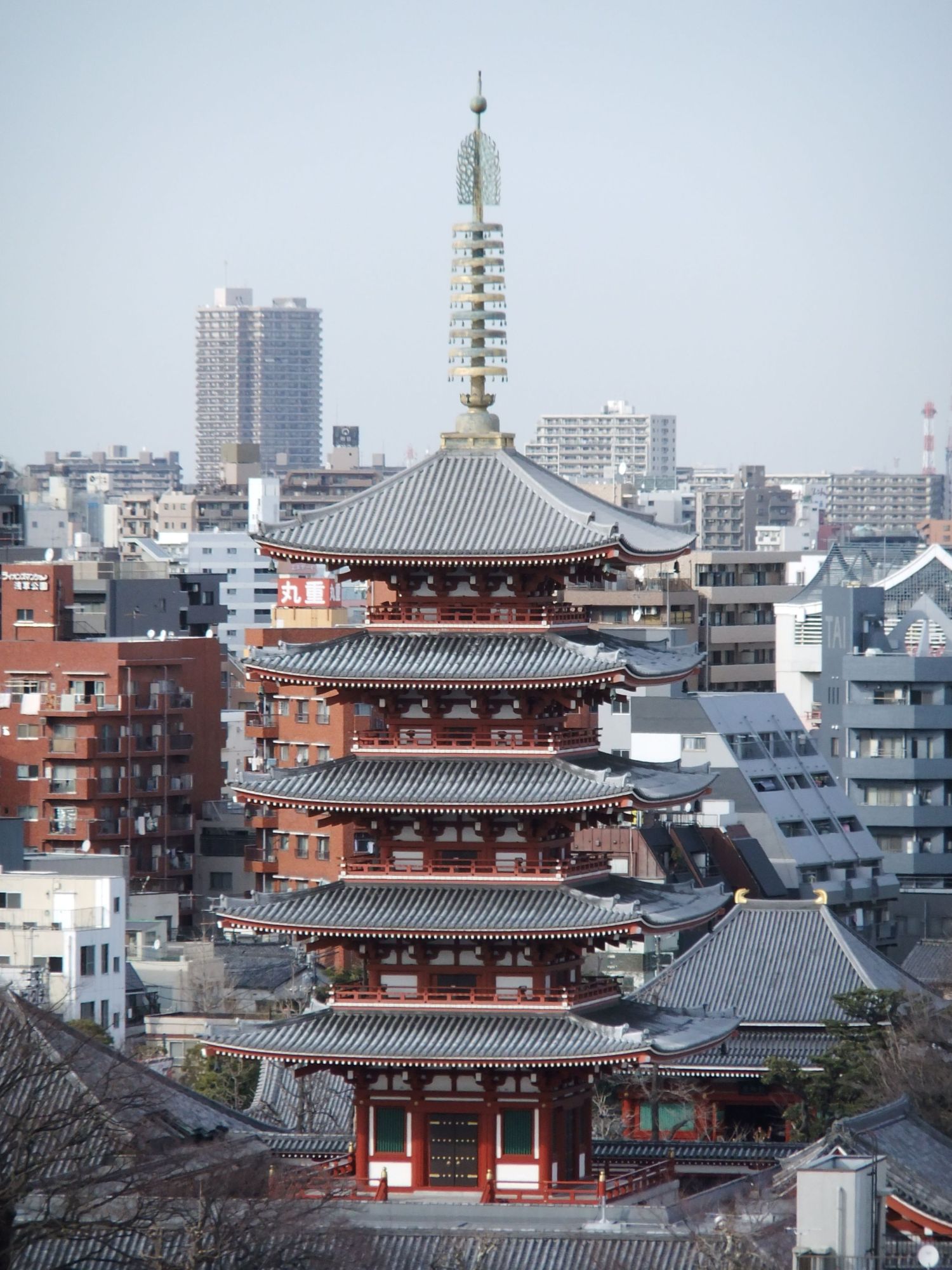 Sensoji five-storey pagoda